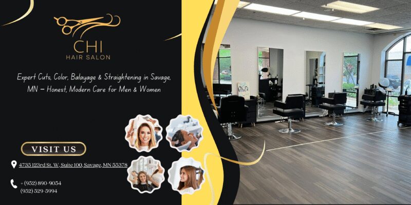 Chi Hair Salon 1 Professional hair stylist serving client at Chi Hair Salon in Savage, MN